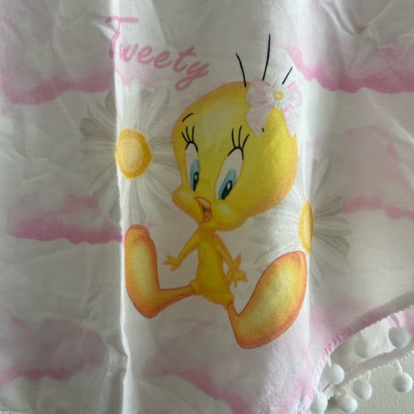 Monnalisa Tweety Cloud Print Muslin Poncho - Picture 3 of 11